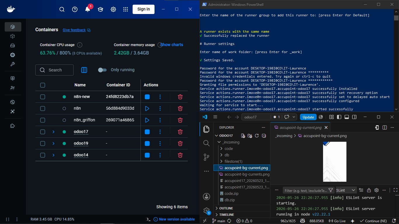 Self-Hosted Odoo ERP + On-Prem CI/CD